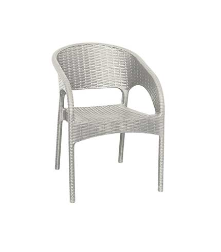 صندلی پلاستیکی دسته دار 992 طوسی روشن