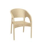 صندلی پلاستیکی دسته دار 992 کرم