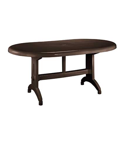 میز بیضی پلاستیکی مدل 825 قهوه ای