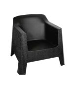 مبل پلاستیکی حصیربافت 891 مشکی