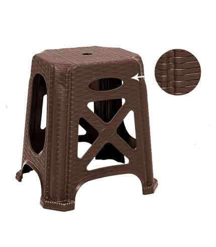 چهارپایه پلاستیکی حصیری بلند 1517