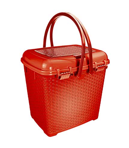 سبد پیک نیک گل افشان 3 قرمز